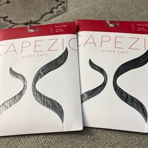 Capezio black dance footed tights size l/xl
